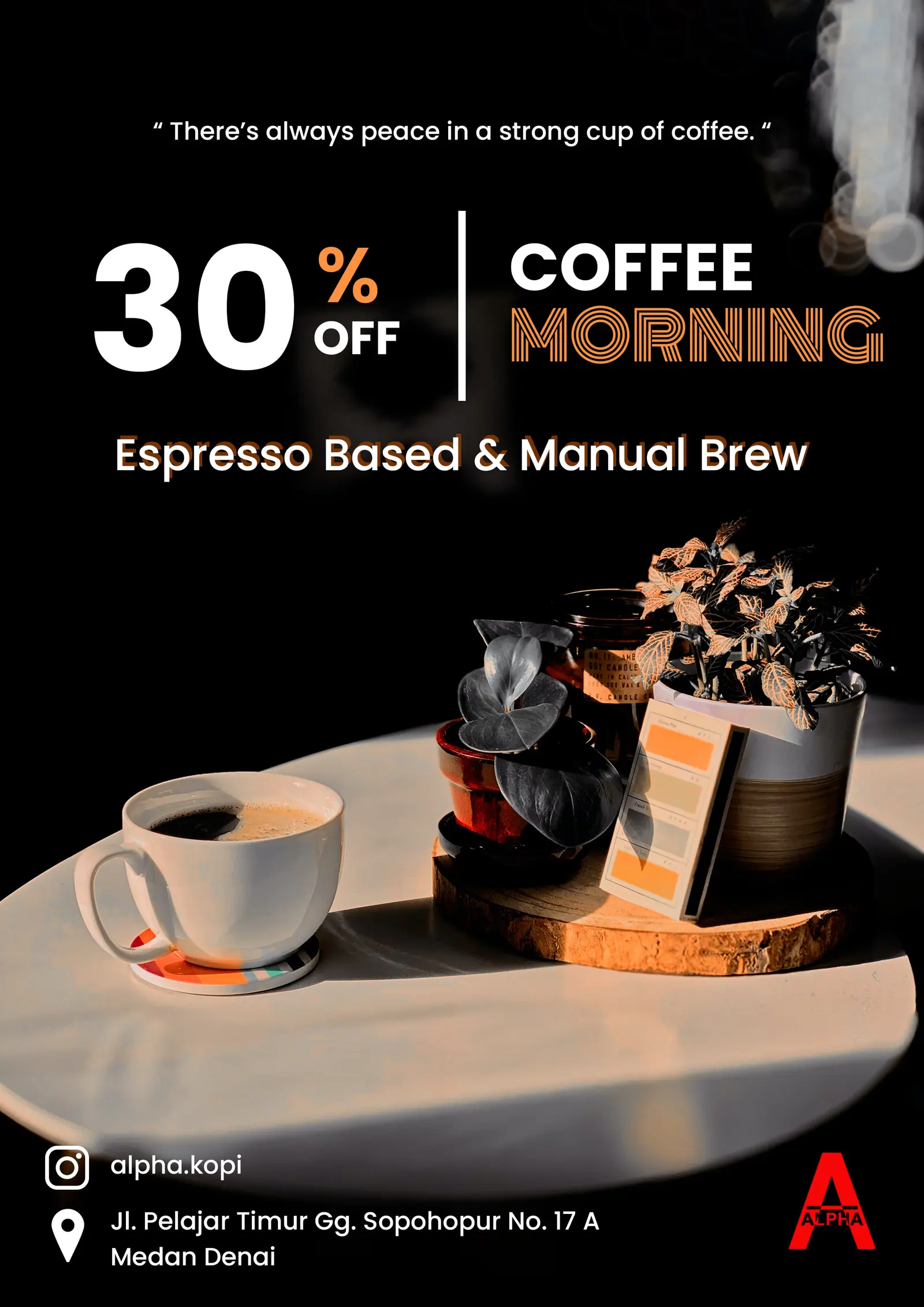 Alpha Coffee brochure